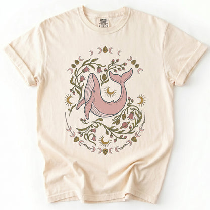 Whimsical Whale Vintage Washed T-Shirt