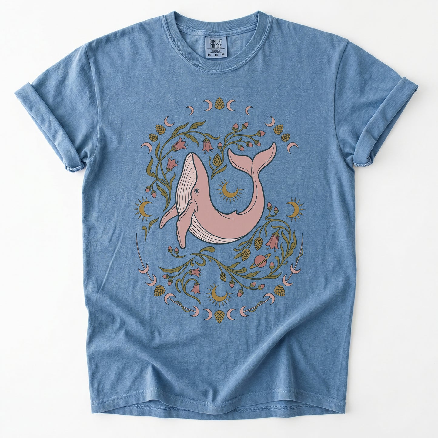 Whimsical Whale Vintage Washed T-Shirt
