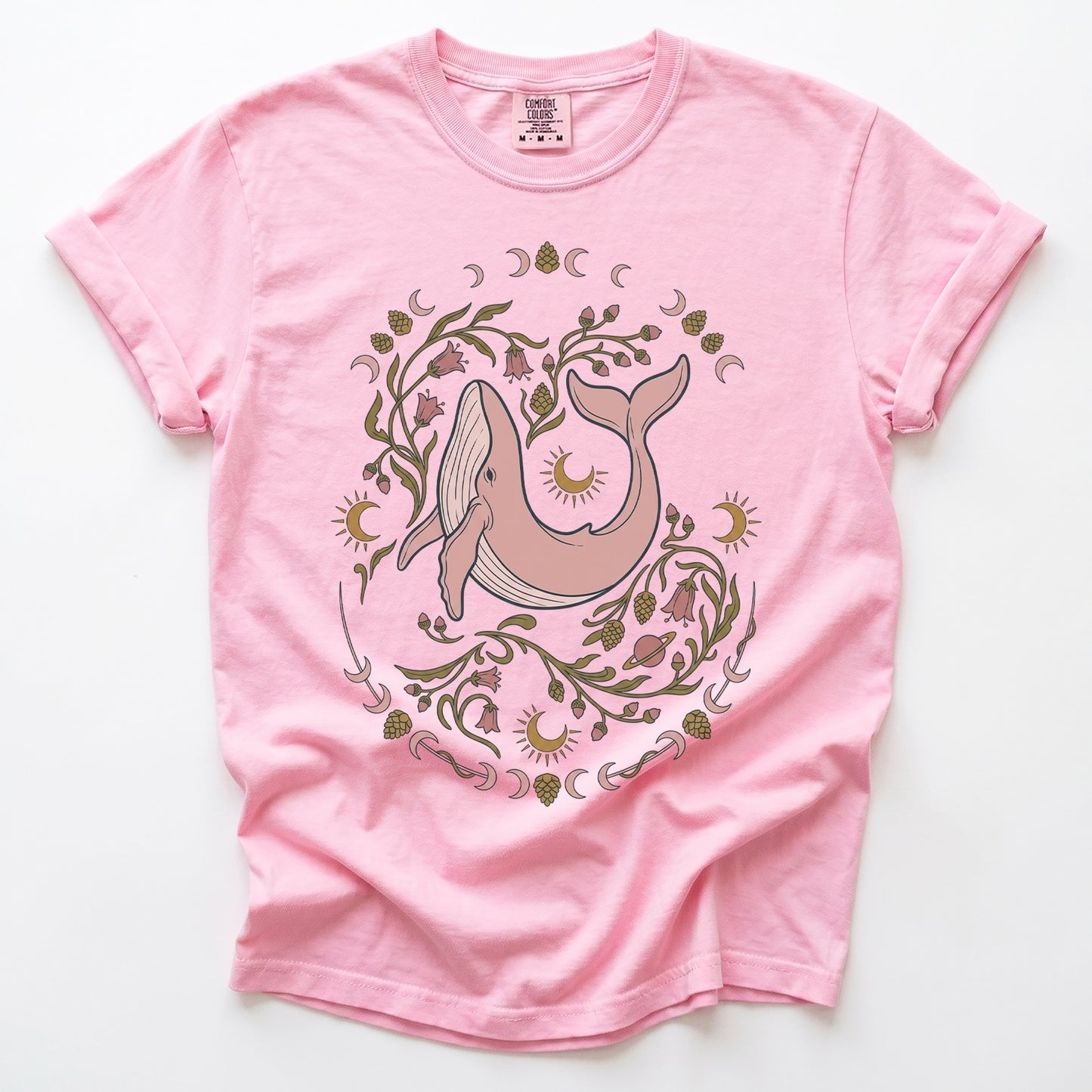 Whimsical Whale Vintage Washed T-Shirt
