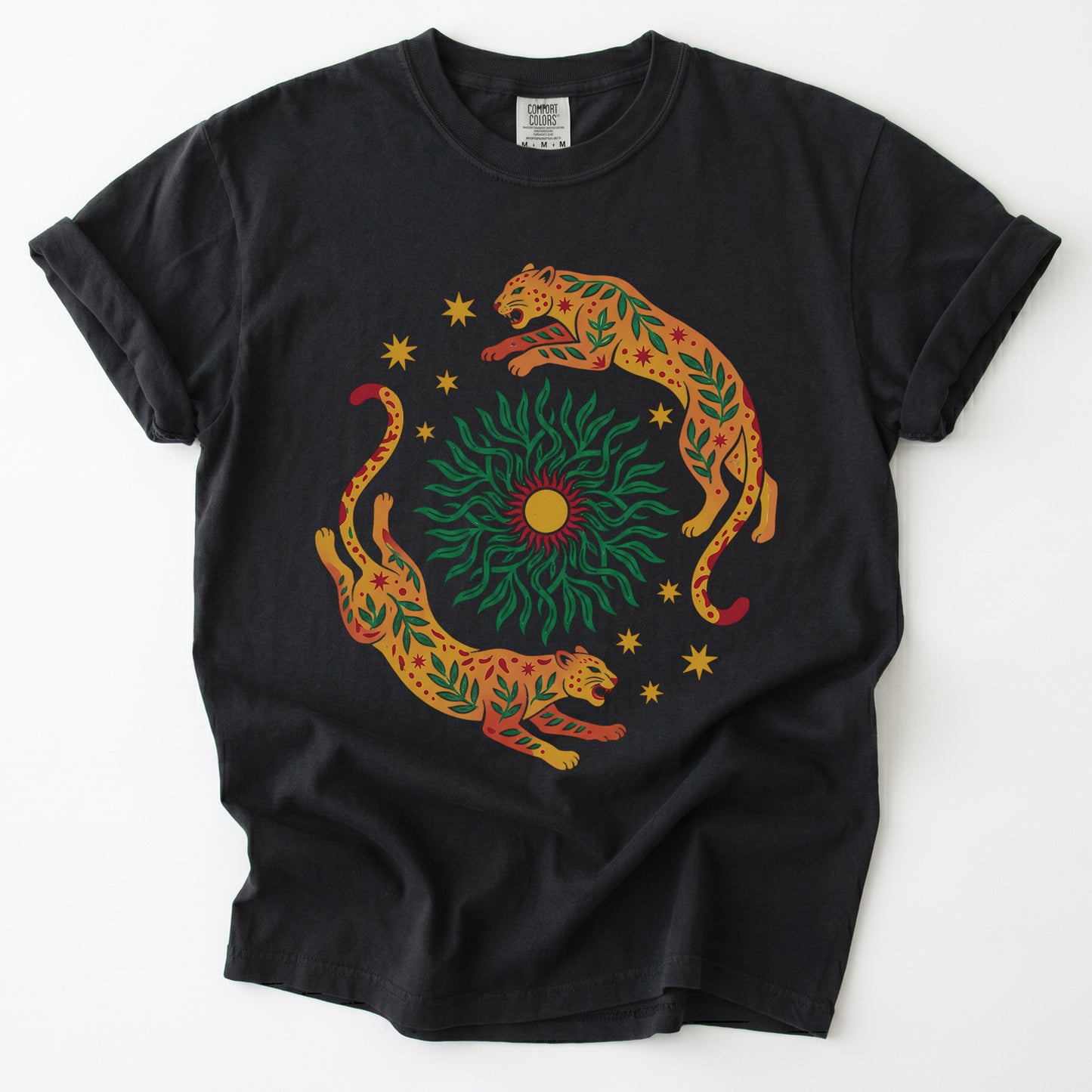 Circling Leopards Vintage Washed T-Shirt