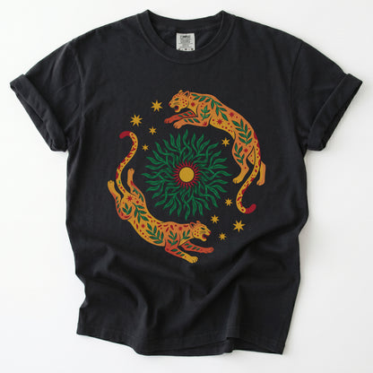 Circling Leopards Vintage Washed T-Shirt
