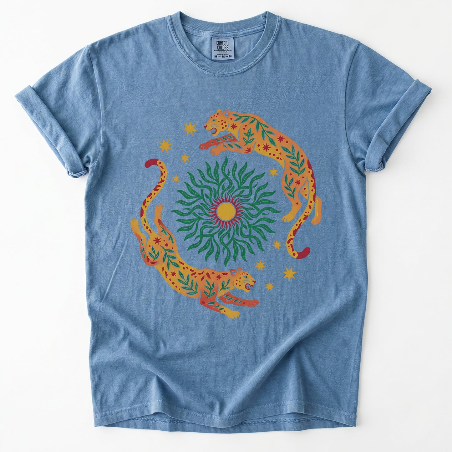Circling Leopards Vintage Washed T-Shirt