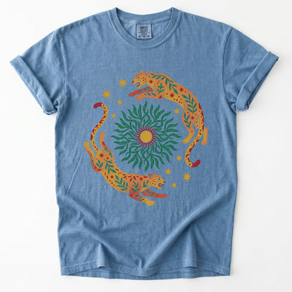 Circling Leopards Vintage Washed T-Shirt