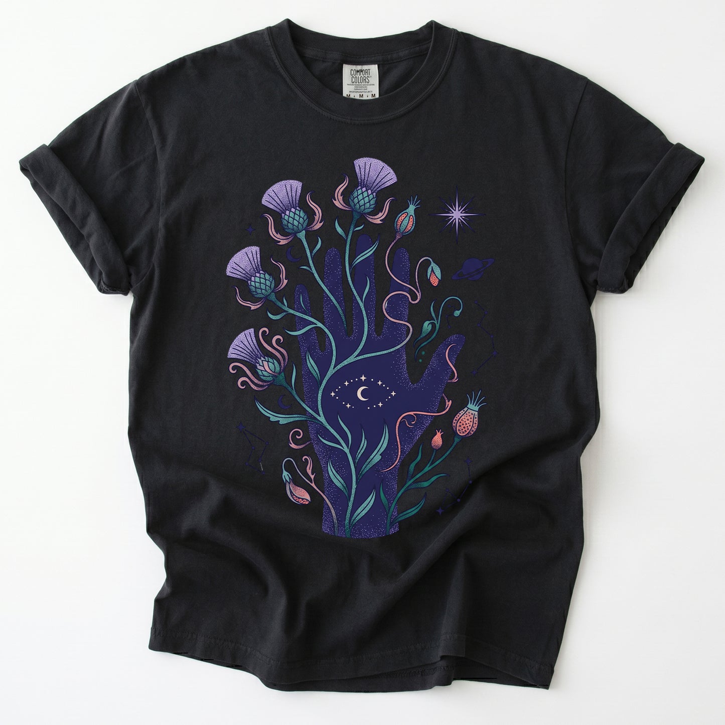Cosmic Hand & Thistle Vintage Washed T-Shirt