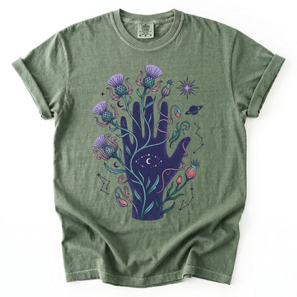 Cosmic Hand & Thistle Vintage Washed T-Shirt