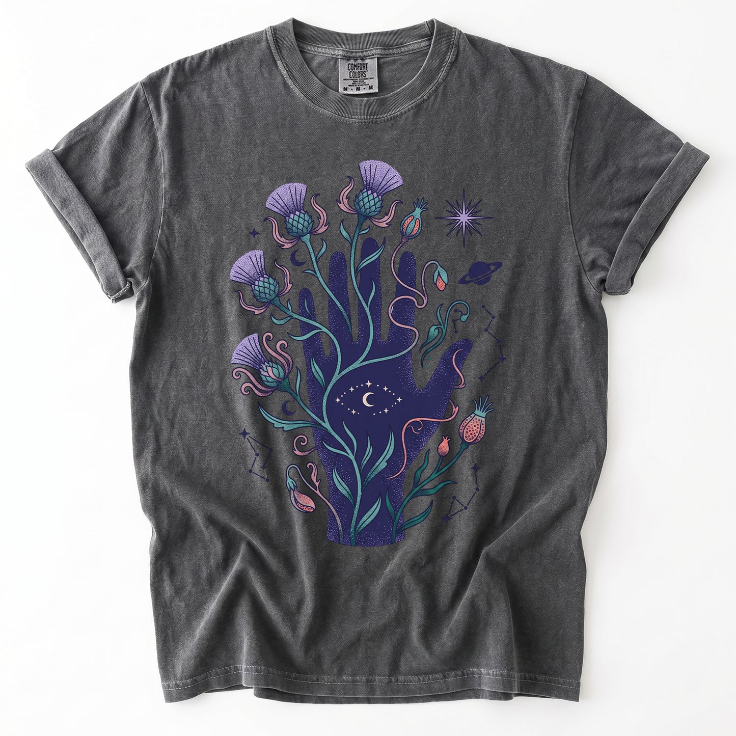 Cosmic Hand & Thistle Vintage Washed T-Shirt