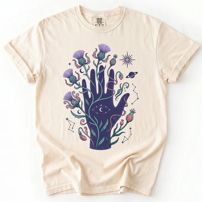 Cosmic Hand & Thistle Vintage Washed T-Shirt