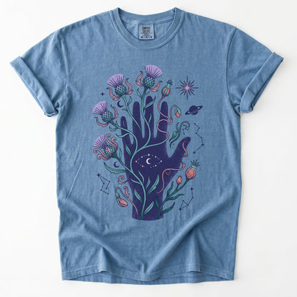 Cosmic Hand & Thistle Vintage Washed T-Shirt