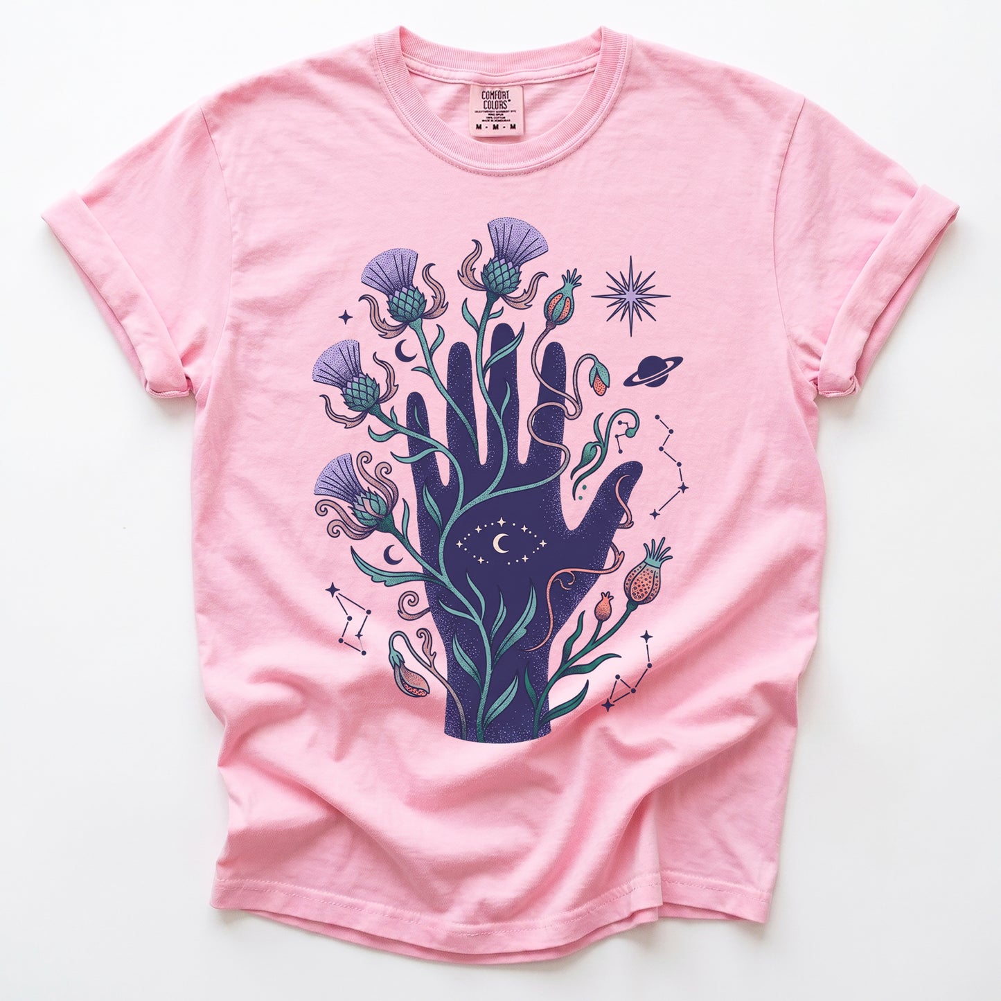 Cosmic Hand & Thistle Vintage Washed T-Shirt