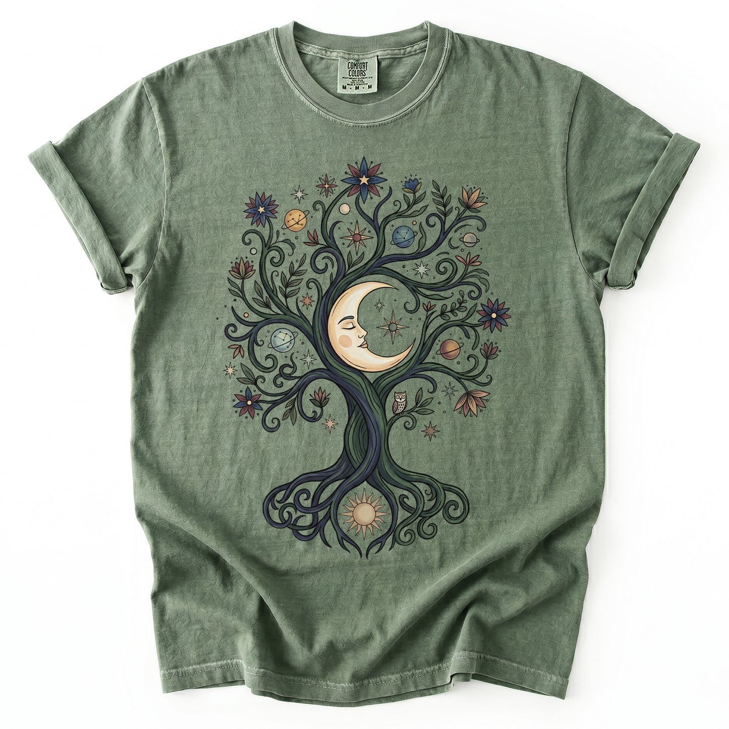Mystical Cosmic Tree Vintage Washed T-Shirt