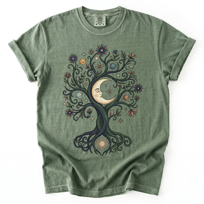 Mystical Cosmic Tree Vintage Washed T-Shirt