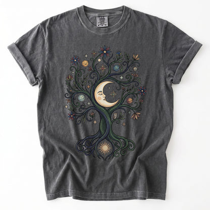 Mystical Cosmic Tree Vintage Washed T-Shirt