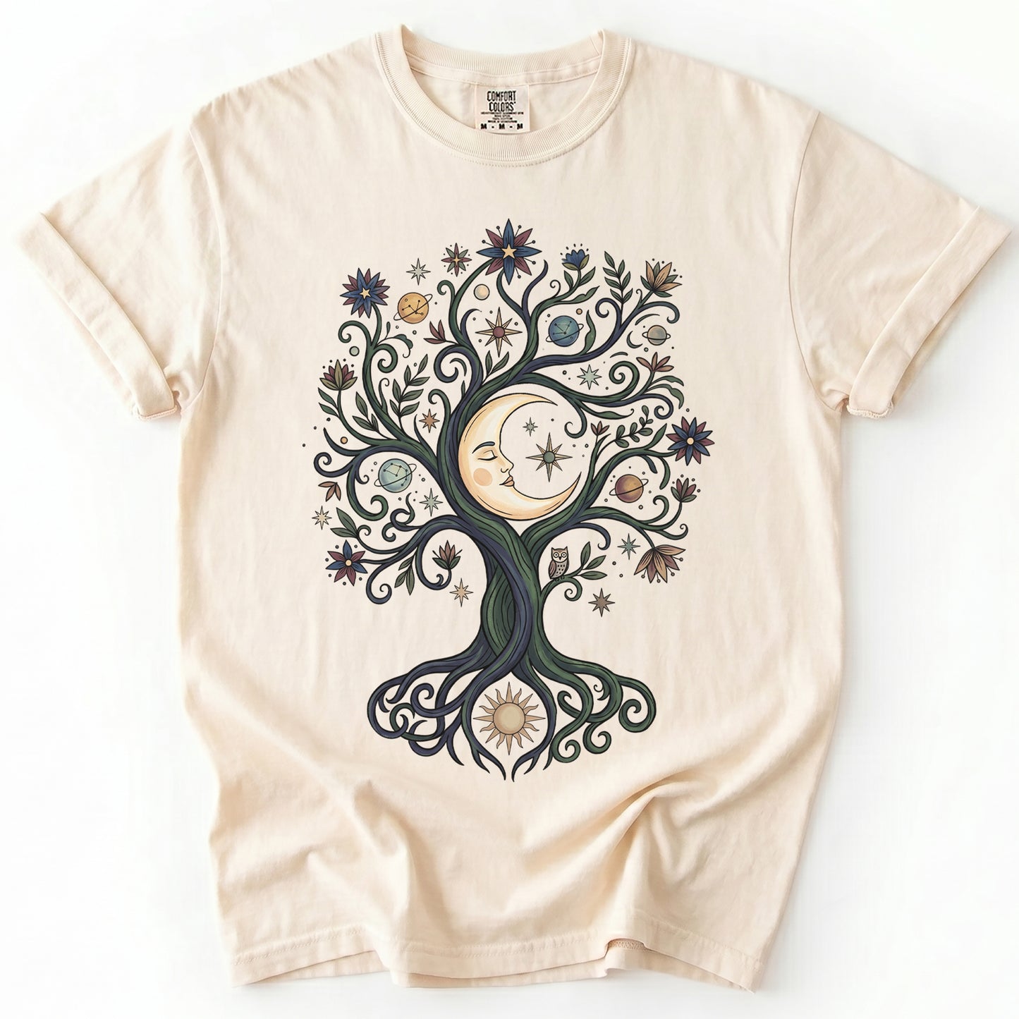 Mystical Cosmic Tree Vintage Washed T-Shirt