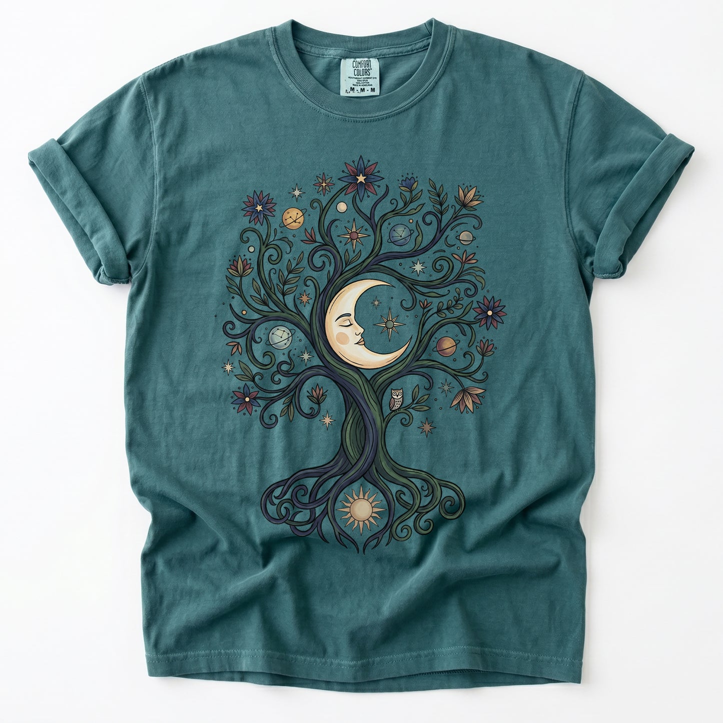 Mystical Cosmic Tree Vintage Washed T-Shirt