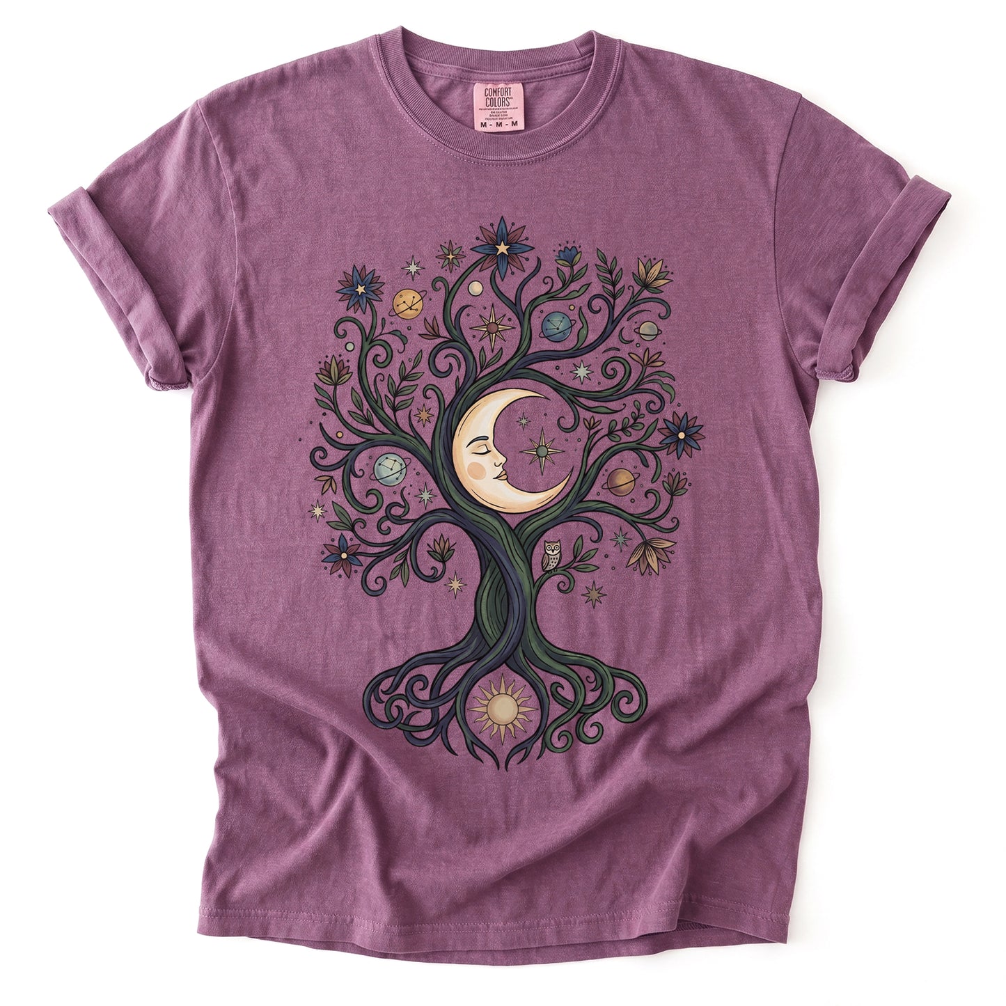 Mystical Cosmic Tree Vintage Washed T-Shirt