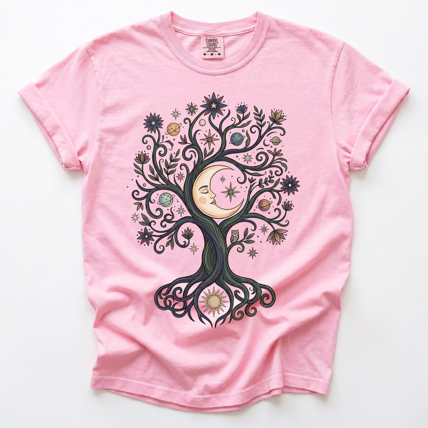 Mystical Cosmic Tree Vintage Washed T-Shirt