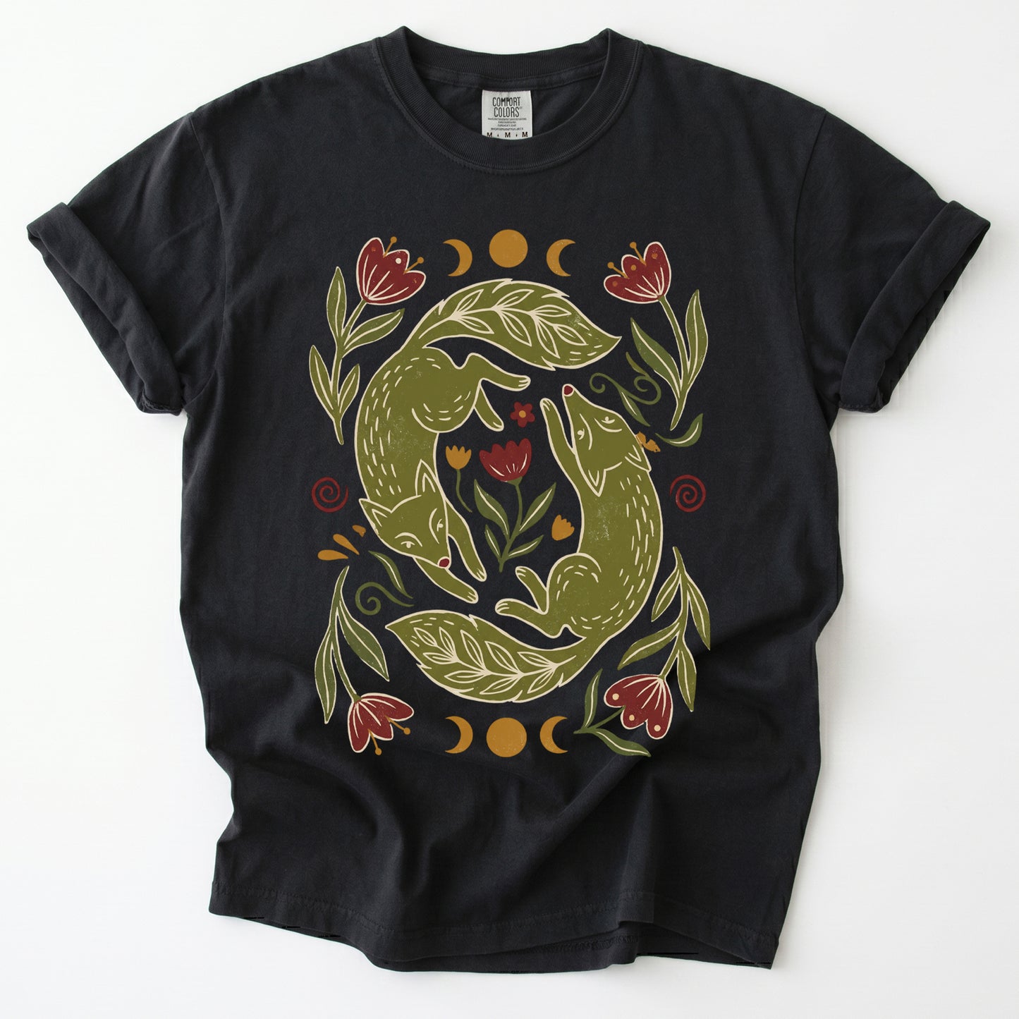 Dancing Foxes Vintage Washed T-Shirt