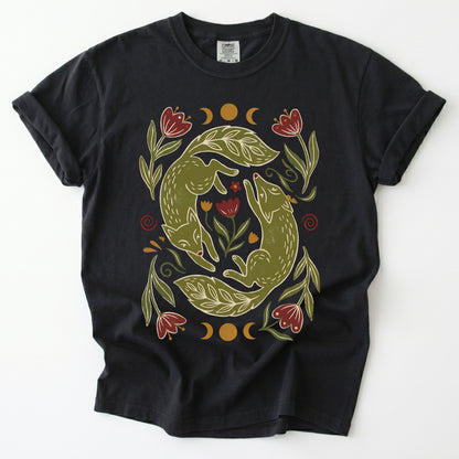 Dancing Foxes Vintage Washed T-Shirt