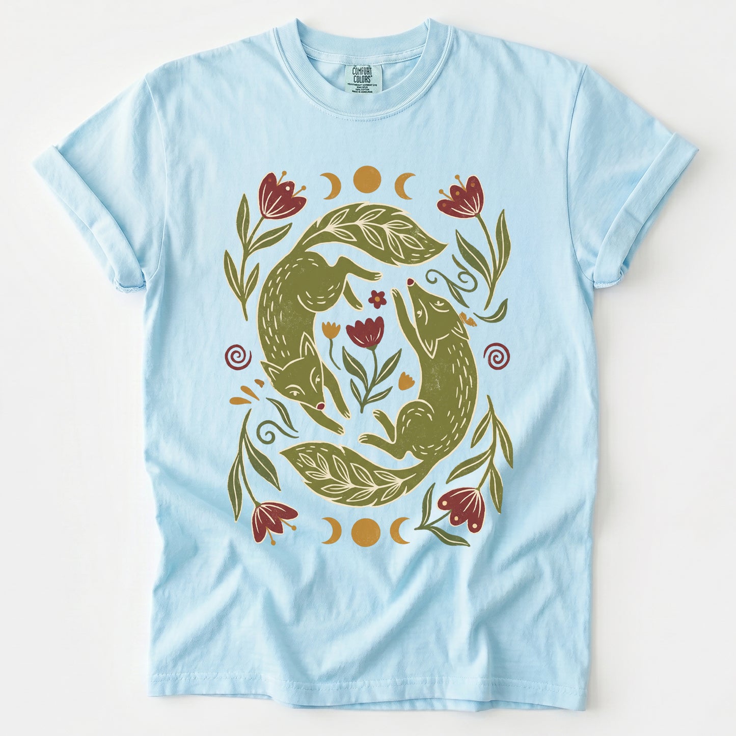 Dancing Foxes Vintage Washed T-Shirt