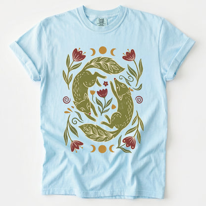 Dancing Foxes Vintage Washed T-Shirt