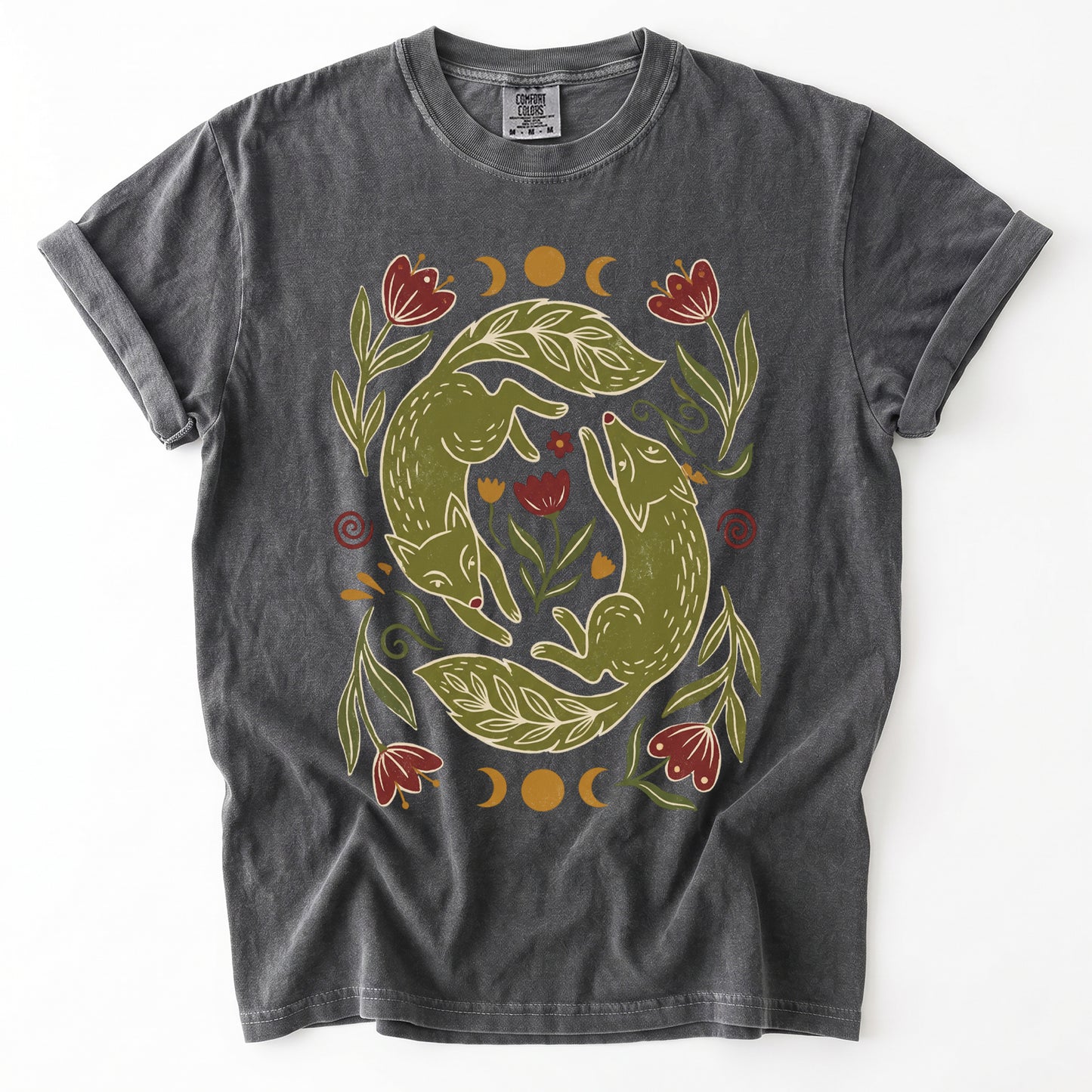 Dancing Foxes Vintage Washed T-Shirt