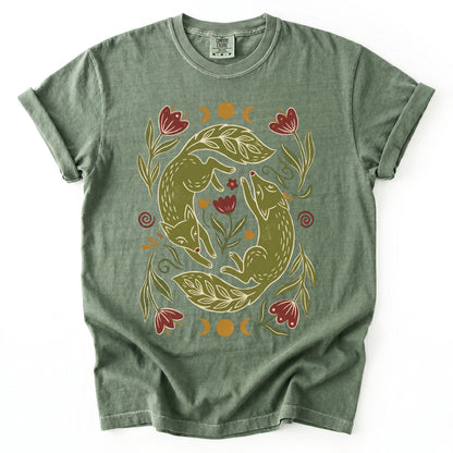 Dancing Foxes Vintage Washed T-Shirt