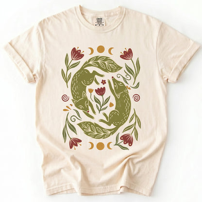 Dancing Foxes Vintage Washed T-Shirt