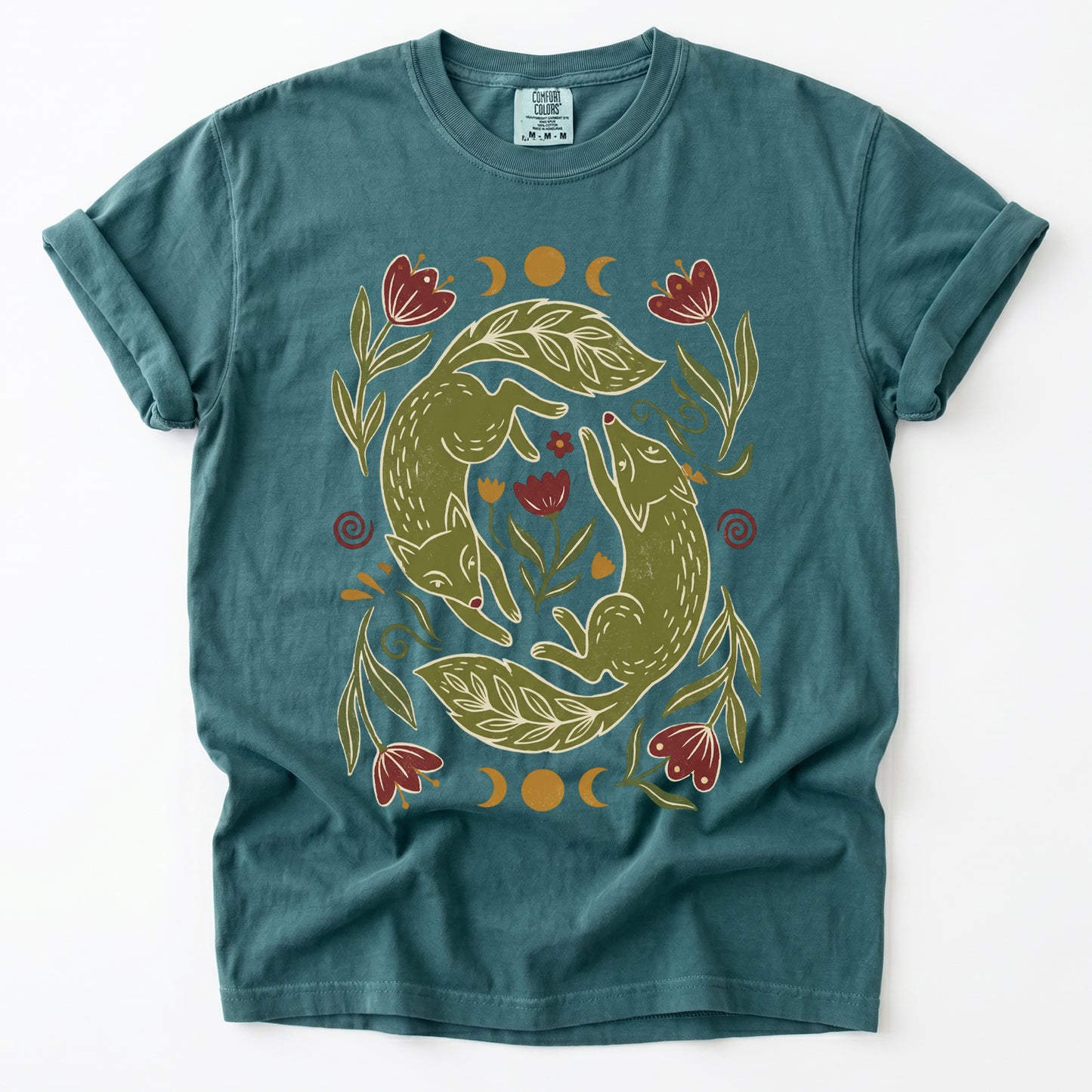 Dancing Foxes Vintage Washed T-Shirt