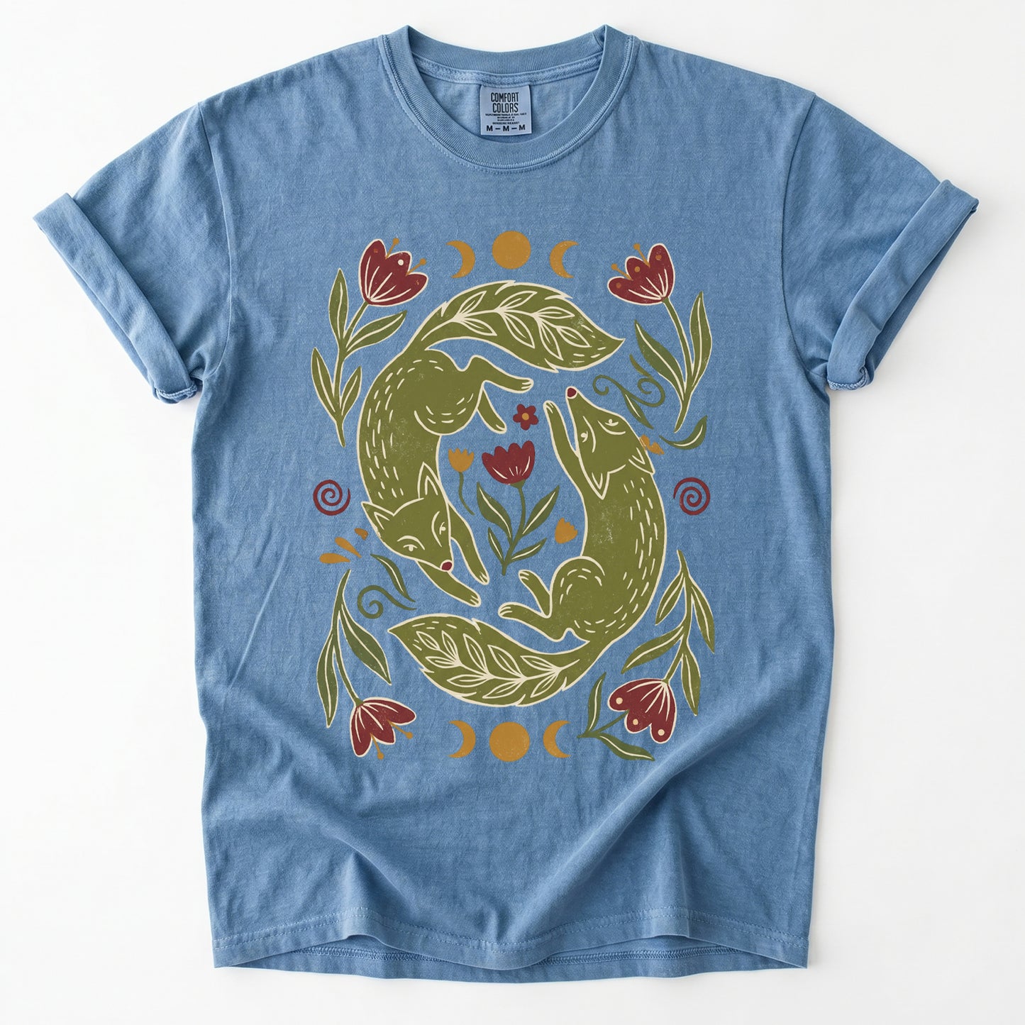 Dancing Foxes Vintage Washed T-Shirt