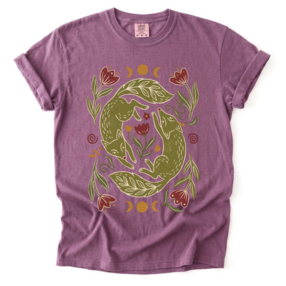 Dancing Foxes Vintage Washed T-Shirt