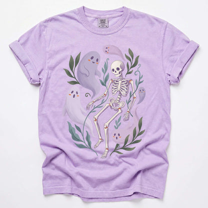 Dancing Skeleton & Friendly Ghosts Vintage Washed T-Shirt