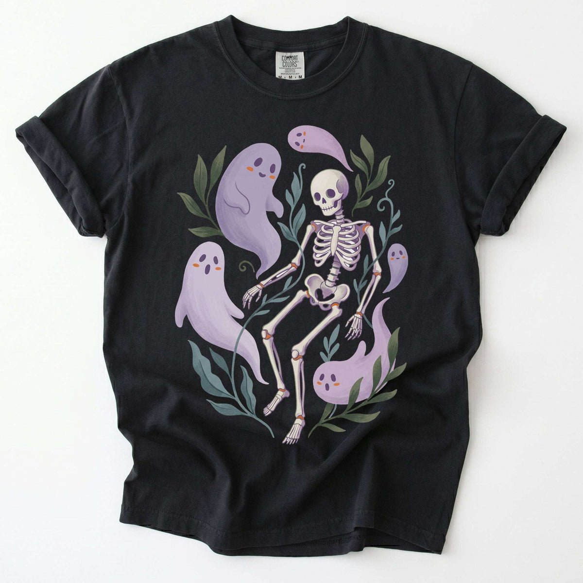 Dancing Skeleton & Friendly Ghosts Vintage Washed T-Shirt