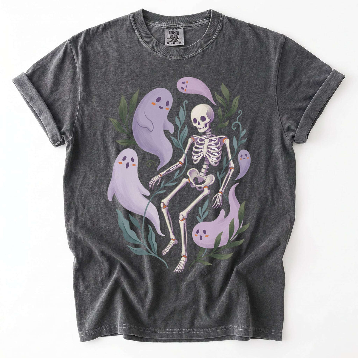 Dancing Skeleton & Friendly Ghosts Vintage Washed T-Shirt