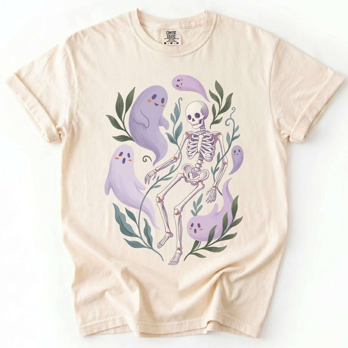 Dancing Skeleton & Friendly Ghosts Vintage Washed T-Shirt