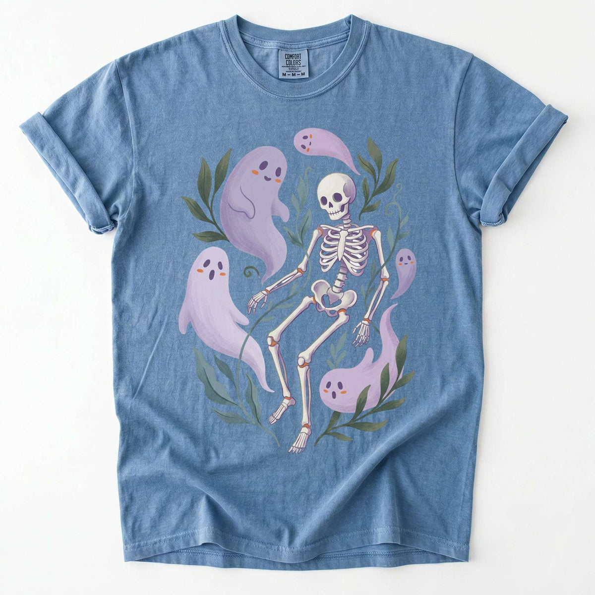 Dancing Skeleton & Friendly Ghosts Vintage Washed T-Shirt