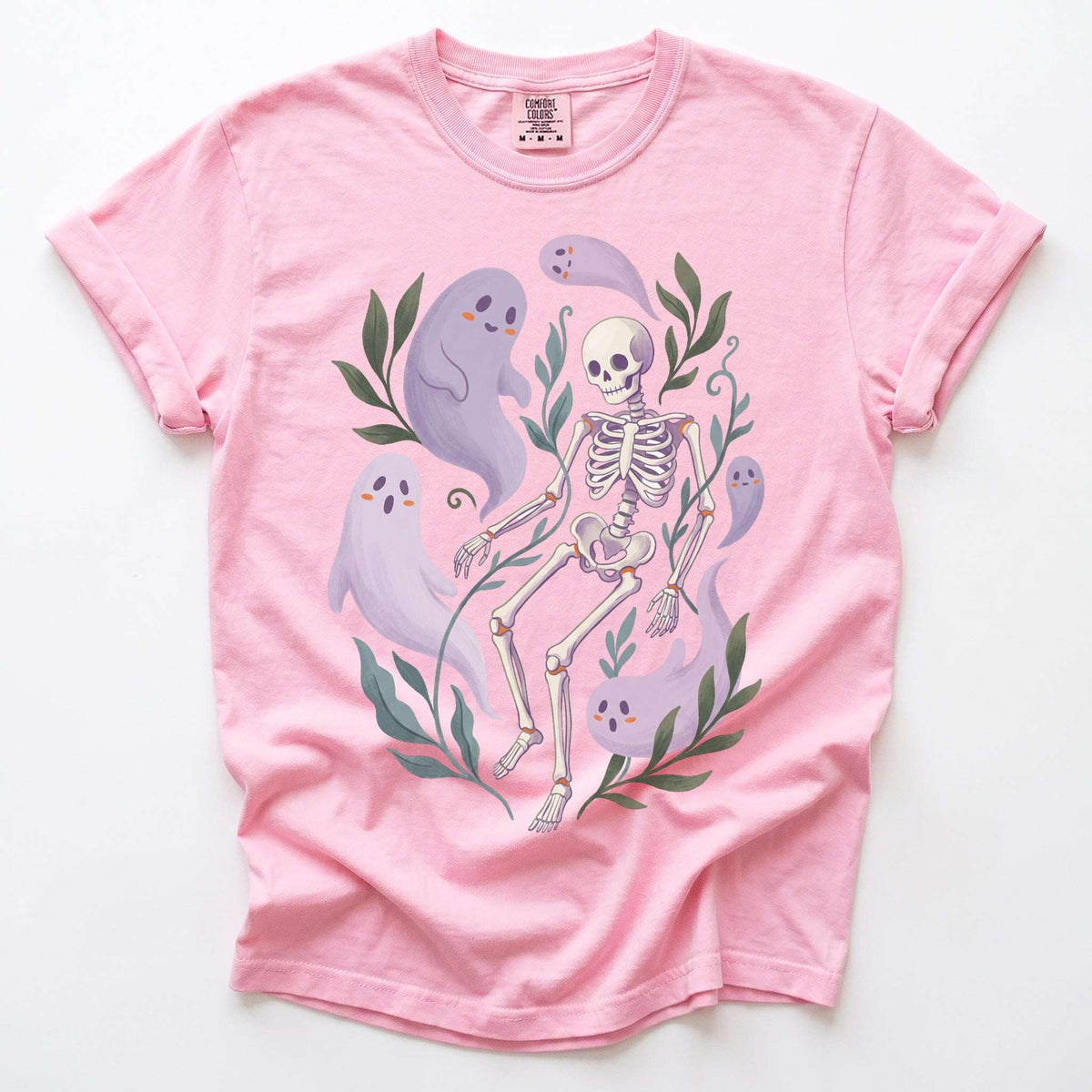 Dancing Skeleton & Friendly Ghosts Vintage Washed T-Shirt
