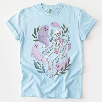 Dancing Skeleton & Friendly Ghosts Vintage Washed T-Shirt