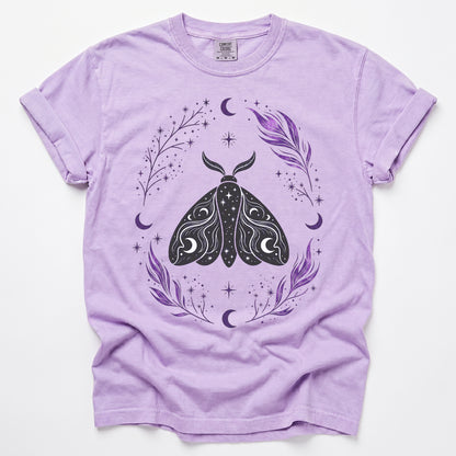 Dark Nocturnal Moth Vintage Washed T-Shirt