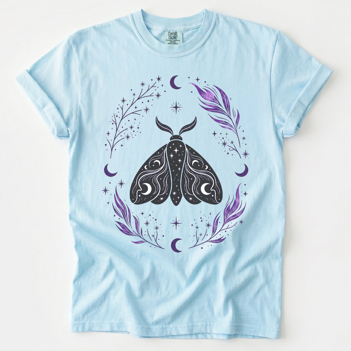Dark Nocturnal Moth Vintage Washed T-Shirt