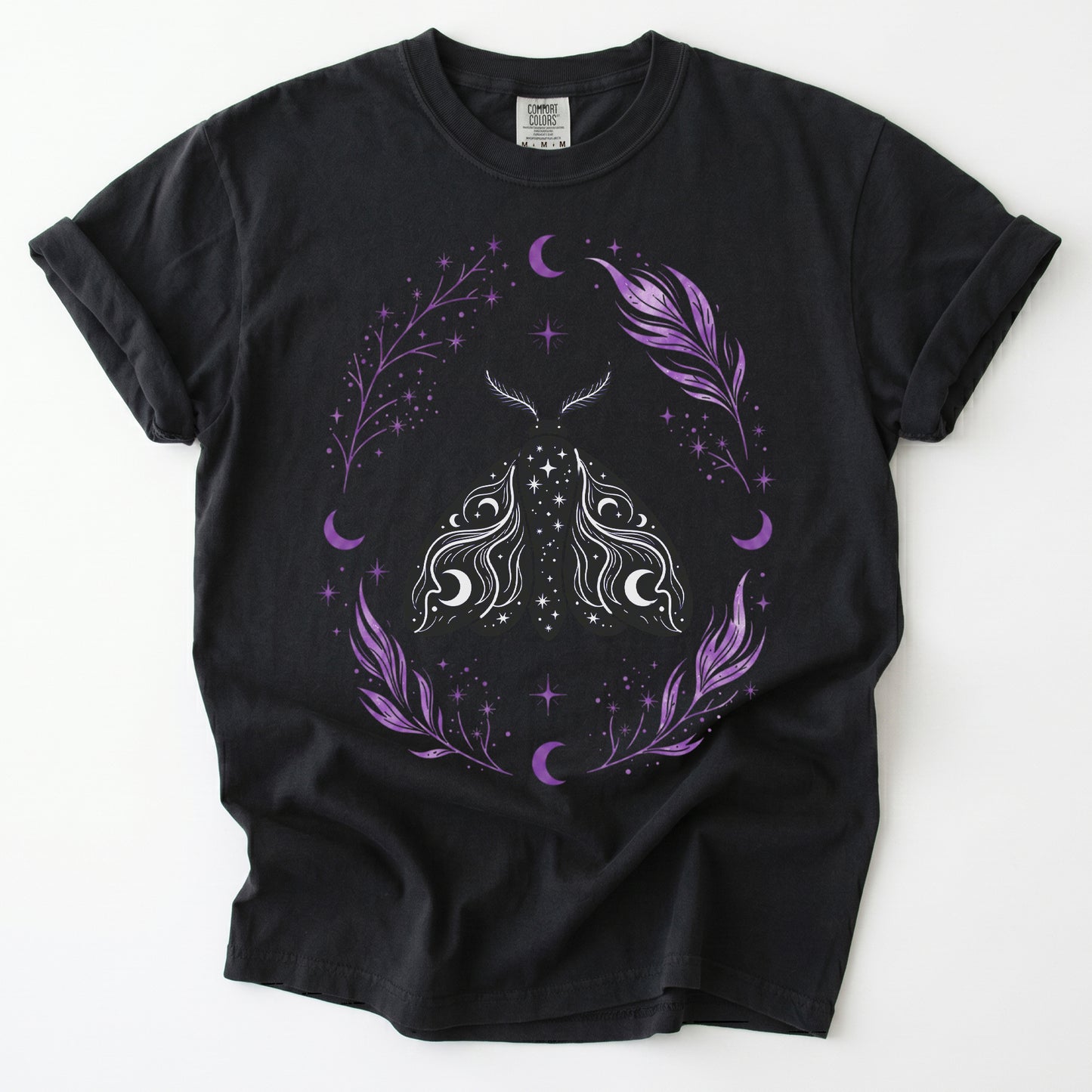Dark Nocturnal Moth Vintage Washed T-Shirt