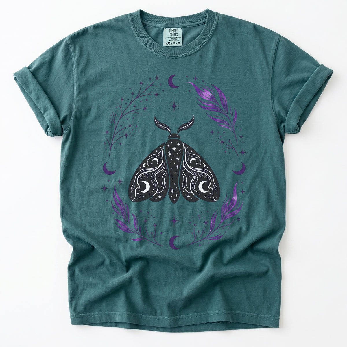 Dark Nocturnal Moth Vintage Washed T-Shirt