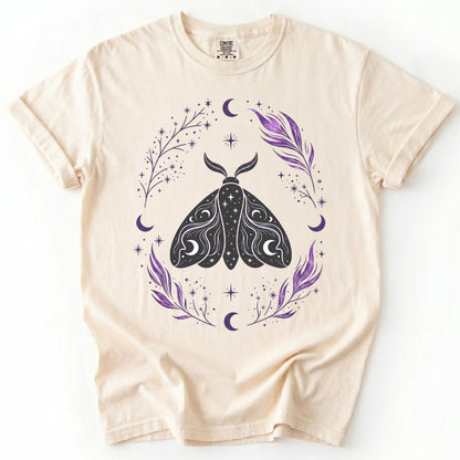 Dark Nocturnal Moth Vintage Washed T-Shirt