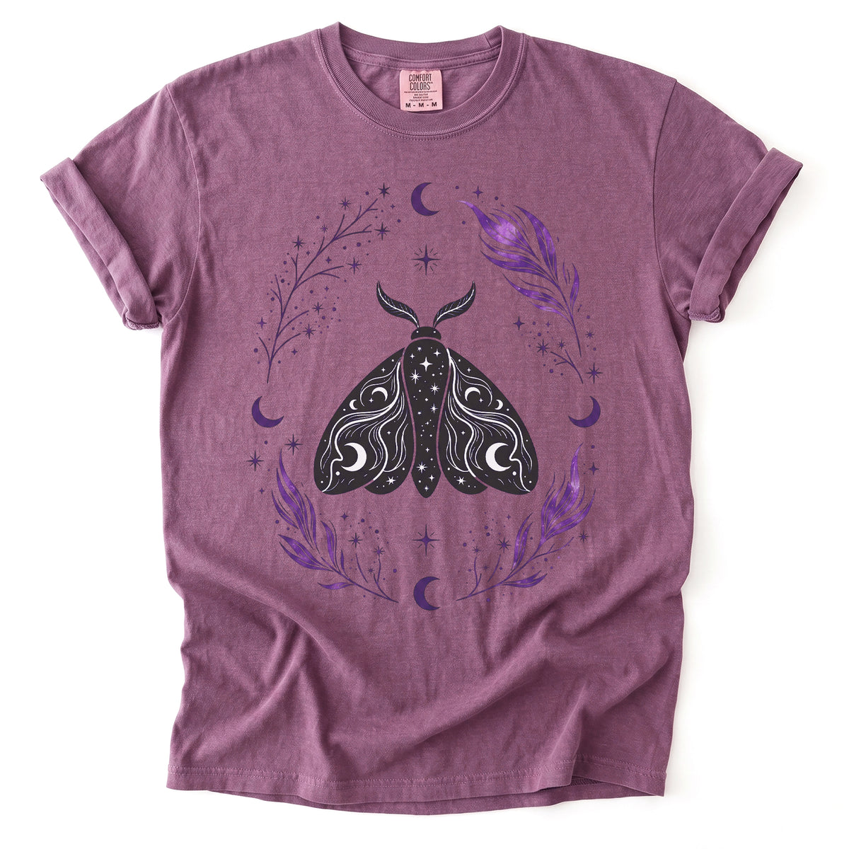 Dark Nocturnal Moth Vintage Washed T-Shirt