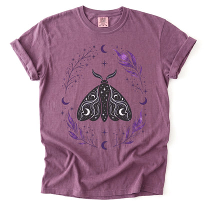Dark Nocturnal Moth Vintage Washed T-Shirt