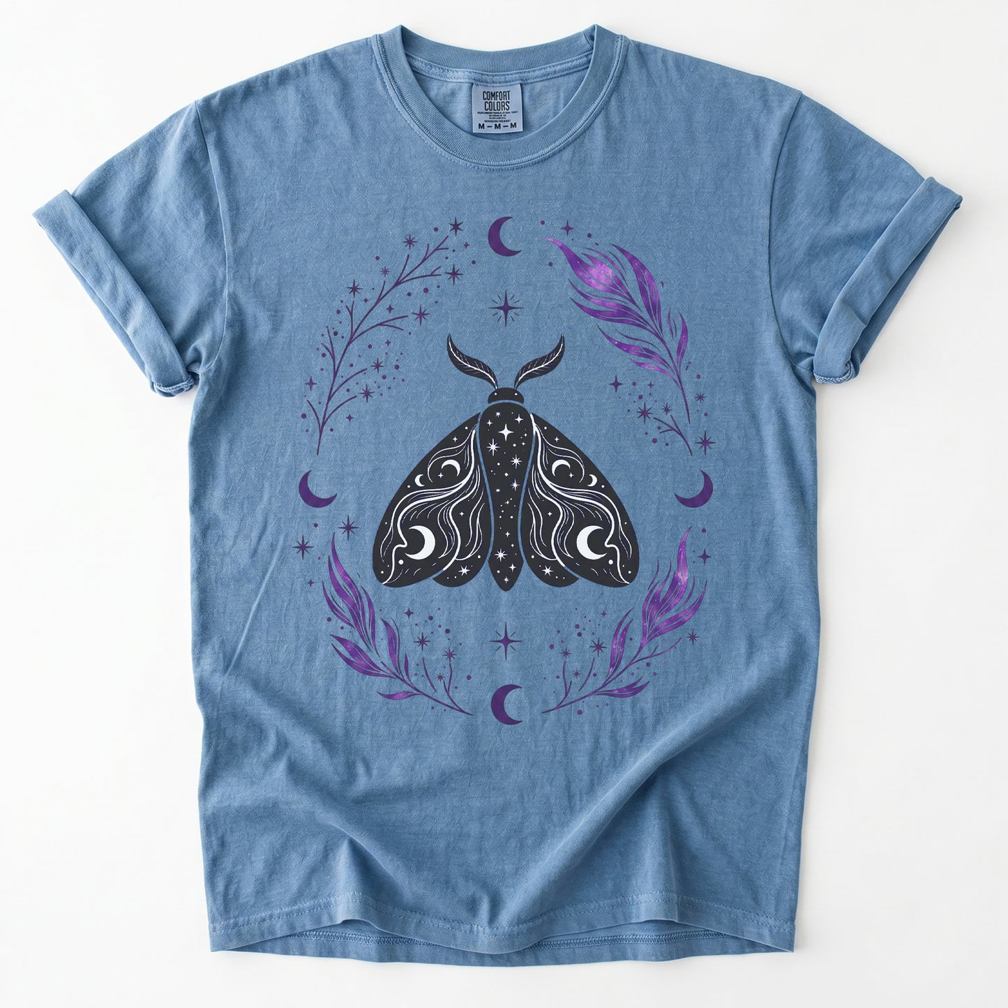 Dark Nocturnal Moth Vintage Washed T-Shirt
