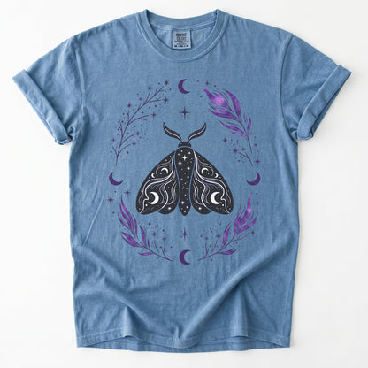 Dark Nocturnal Moth Vintage Washed T-Shirt