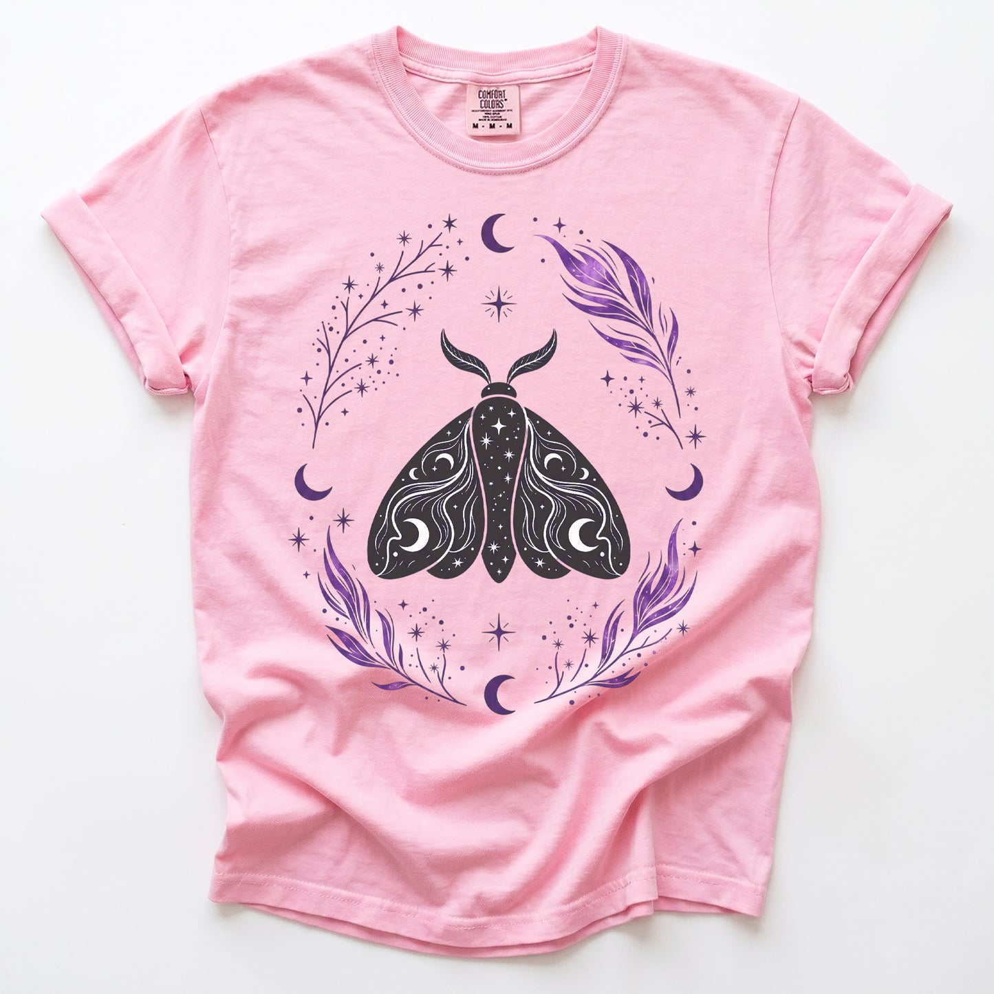 Dark Nocturnal Moth Vintage Washed T-Shirt