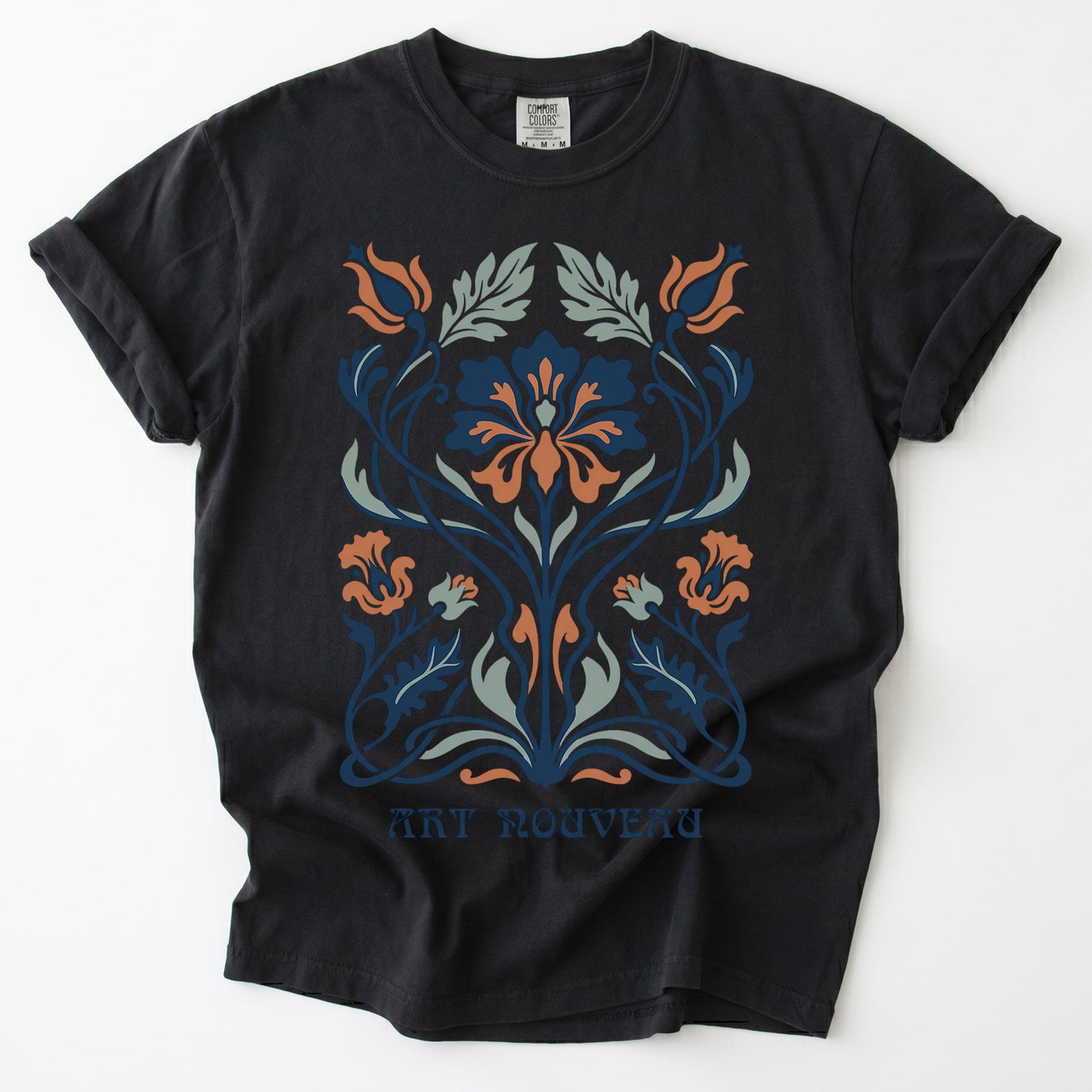 Elegant Art Nouveau Vintage Washed T-Shirt