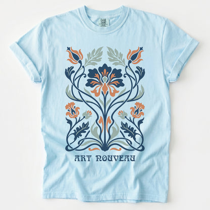 Elegant Art Nouveau Vintage Washed T-Shirt