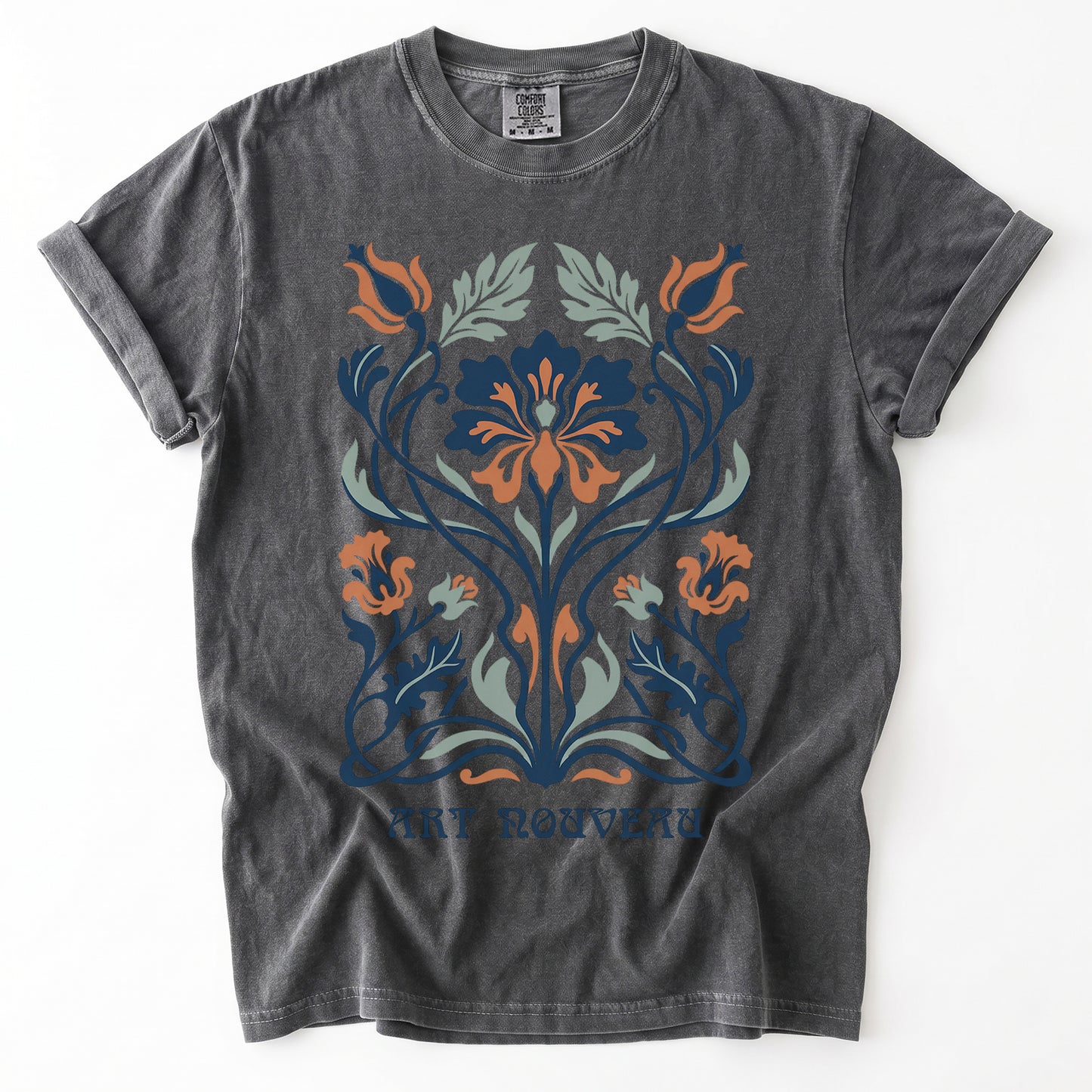 Elegant Art Nouveau Vintage Washed T-Shirt